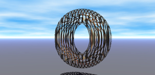 Fractured Glass web metal screensaver CGI image
